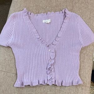 Aeropostale Lavender Ribbed Crop Top
